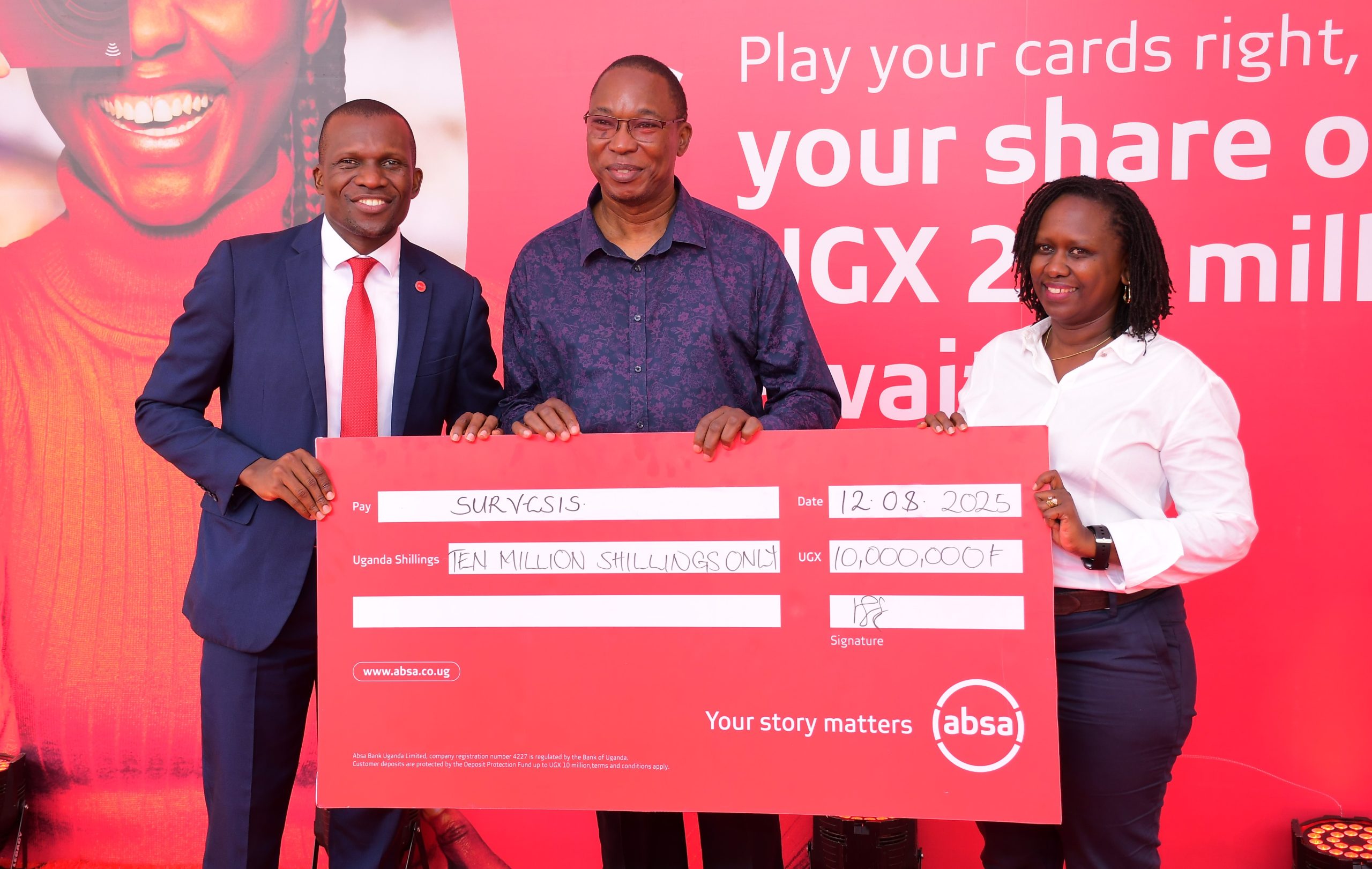Four Absa Bank customers win 40Million in monthly draw